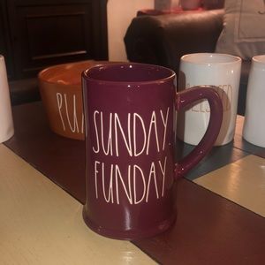 Rae Dunn Burgundy 'Sunday Funday' Mug